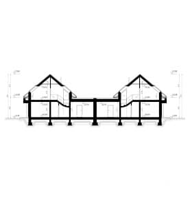 Rzut projektu HOMEKONCEPT 166 G1 B - Przekrój