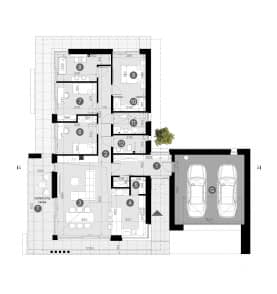 Rzut projektu HOMEKONCEPT 145 G2 - Rzut parteru