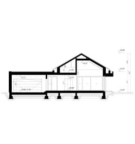 Rzut projektu HOMEKONCEPT 145 G2 - Przekrój
