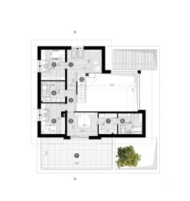 Rzut projektu HOMEKONCEPT 158 wariant 01 - Rzut poddasza
