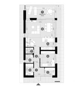Rzut projektu HOMEKONCEPT 166 - Rzut parteru