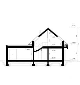 Rzut projektu HOMEKONCEPT 166 G2 wariant 03 - Przekrój