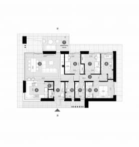 Rzut projektu HOMEKONCEPT 144 wariant 02 - Rzut parteru