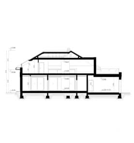 Rzut projektu HOMEKONCEPT 148 - Przekrój