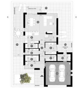 Rzut projektu HOMEKONCEPT 140 - Rzut parteru