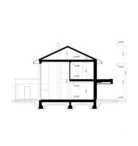 Rzut projektu HOMEKONCEPT 140 - Przekrój
