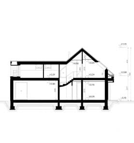 Rzut projektu HOMEKONCEPT 166 G2 wariant 01 - Przekrój