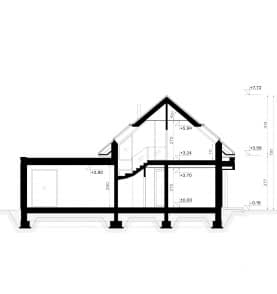 Rzut projektu HOMEKONCEPT 166 G2 - Przekrój
