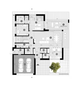 Rzut projektu HOMEKONCEPT 160 - Rzut parteru