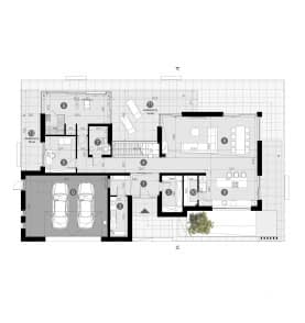 Rzut projektu HOMEKONCEPT 137 - Rzut parteru