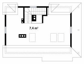 Rzut projektu Biedronka 2 dr-S (DR-S) - poddasze