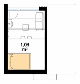 Rzut projektu Szyszka 3 dr-S (DR-S) - poddasze
