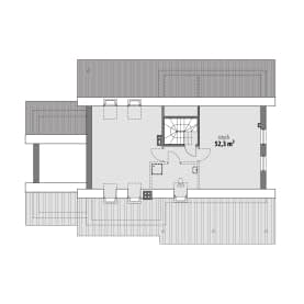 Rzut projektu Agis IV - Poddasze