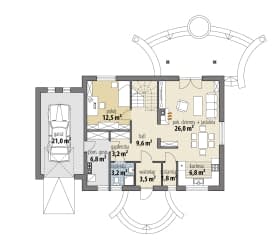 Rzut projektu Atlantyda - Parter