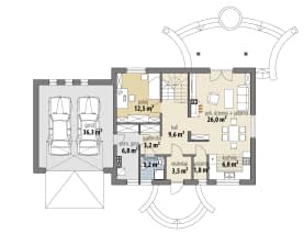 Rzut projektu Atlantyda II - Parter