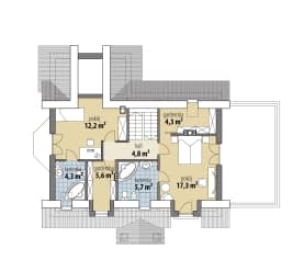 Rzut projektu Sofia - Poddasze