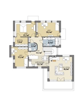 Rzut projektu Soho II - Piętro