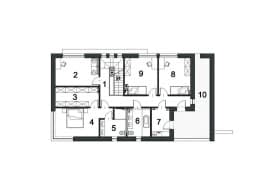 Rzut projektu ELEGANCKI D24 - Rzut piętra