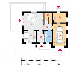 Rzut projektu Simplex I G1 - Parter
