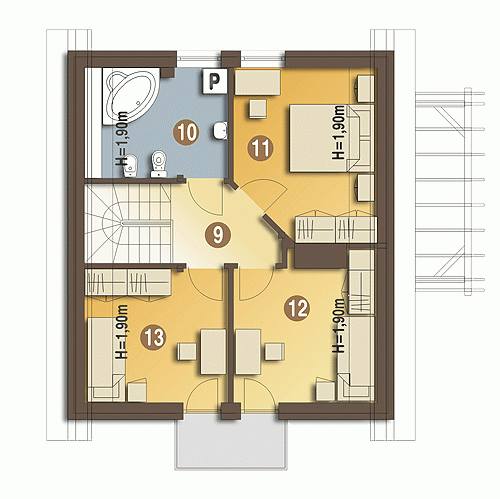 Rzut projektu Ala III - Piętro