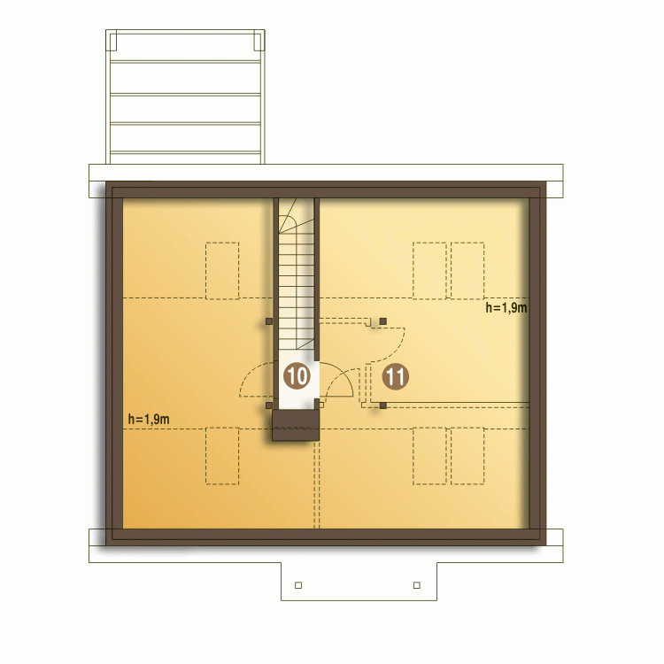 Rzut projektu Marcin II B1 - Piętro