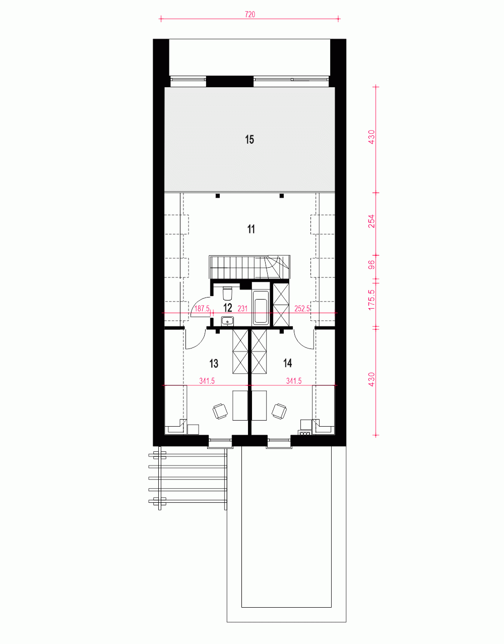 Rzut projektu Wygodny z garażem - Piętro