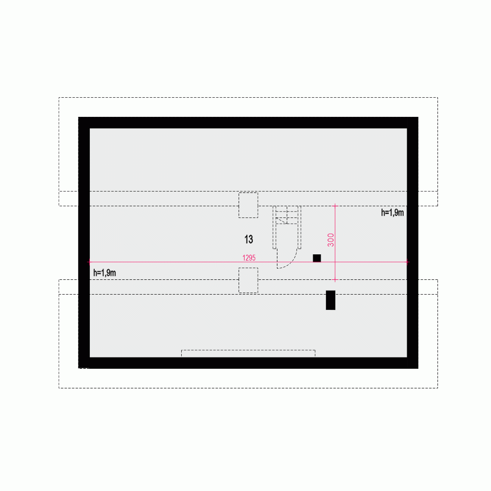 Rzut projektu Bratek III - Piętro