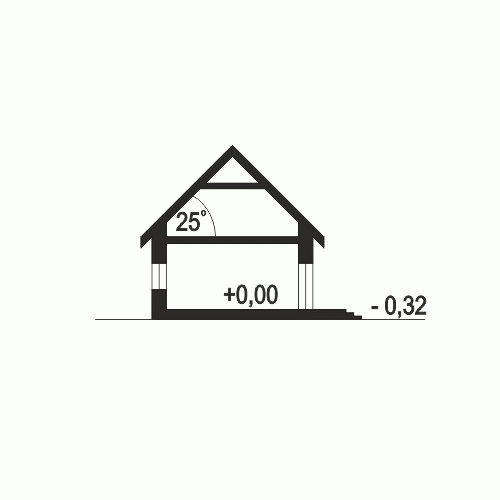 Rzut projektu Kalcyt IV - Przekrój