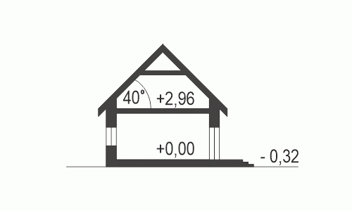 Rzut projektu Dom Dla Ciebie 9 - Przekrój