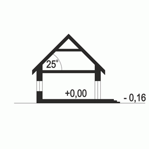 Rzut projektu Bratek B1 - Przekrój