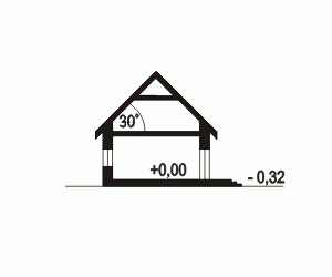 Rzut projektu Karmelek - Przekrój