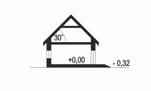 Rzut projektu Pieris - Przekrój