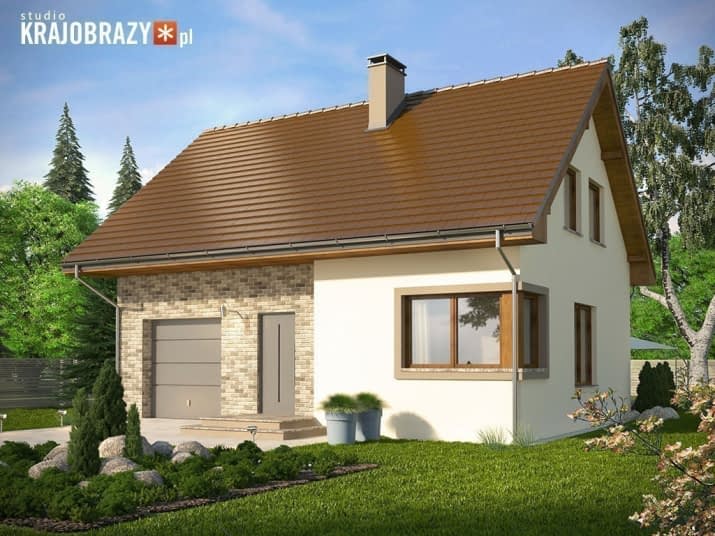Borowik z garażem - wizualizacja 2