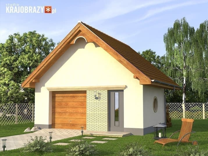 Garaż 6 z garażem - wizualizacja 2