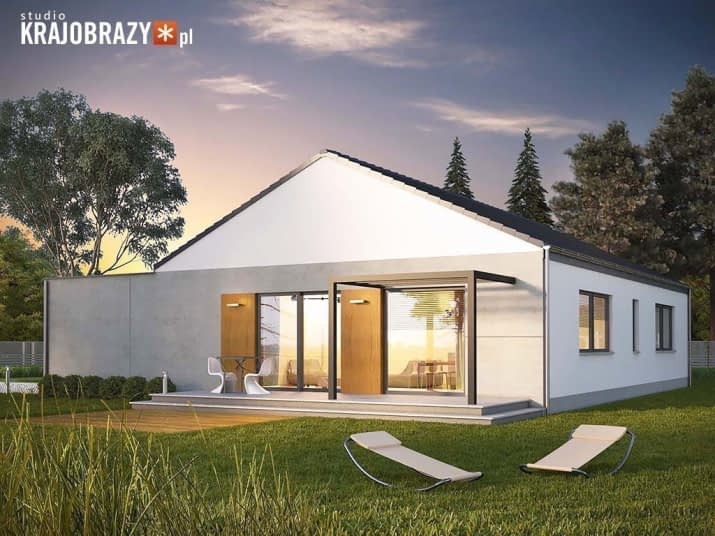 Inter z garażem - wizualizacja 2