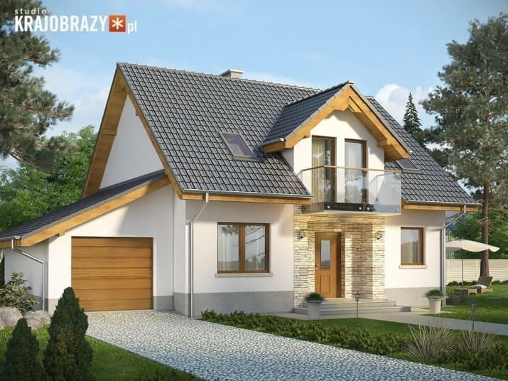 Kolia z garażem - wizualizacja 2