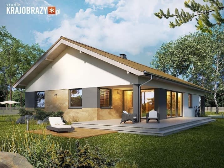 Portofino z garażem dwustanowiskowym - wizualizacja 2