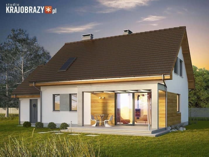 Toffi z garażem - wizualizacja 2