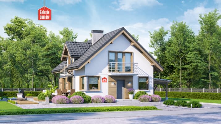 Dom przy Cyprysowej 34 long - wizualizacja 2