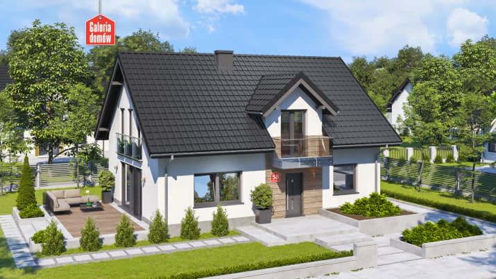 Dom przy Alabastrowej 58 - wizualizacja 2