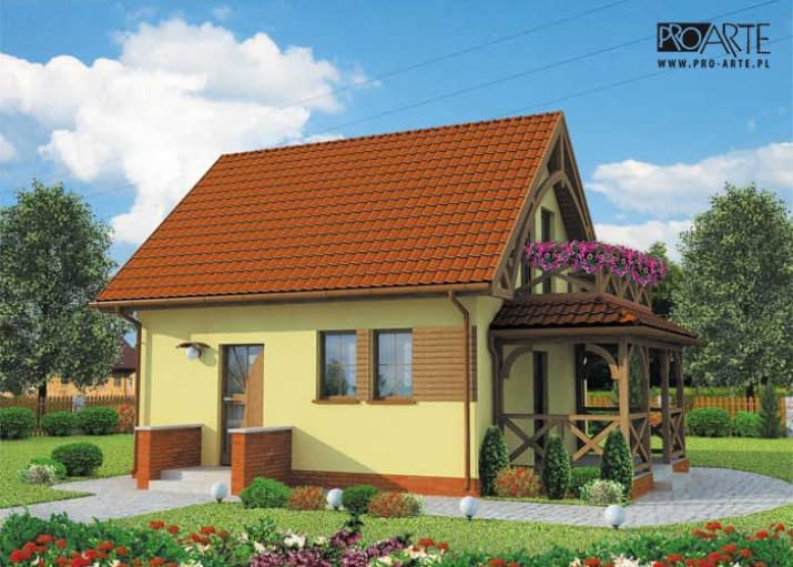 ORLEAN dom letniskowy z poddaszem - wizualizacja 2