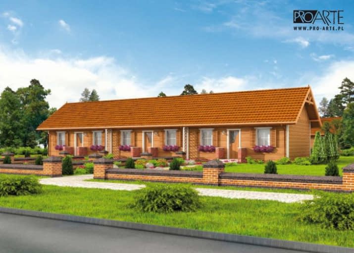 TORONTO 2 dom letniskowy (zabudowa szeregowa) - wizualizacja 2