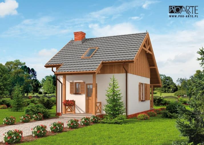 LUIZJANA dom letniskowy z poddaszem - wizualizacja 2