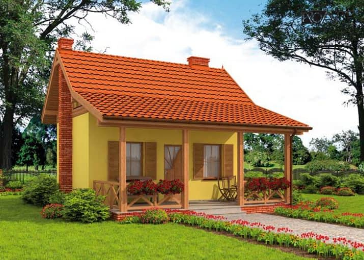 BARI dom letniskowy z poddaszem - wizualizacja 2