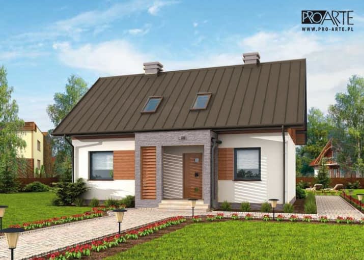 AVALON szkielet drewniany, dom mieszkalny jednorodzinny z poddaszem użytkowym - wizualizacja 2