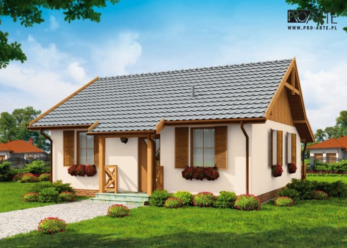 BARBADOS dom letniskowy szkielet drewniany - wizualizacja 2