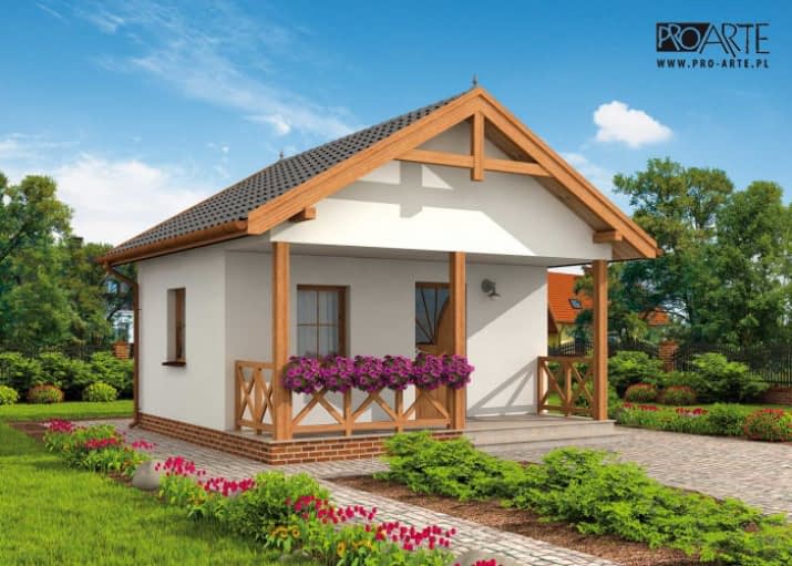 HAGA dom letniskowy szkielet drewniany na zgłoszenie do 35m2 - wizualizacja 2