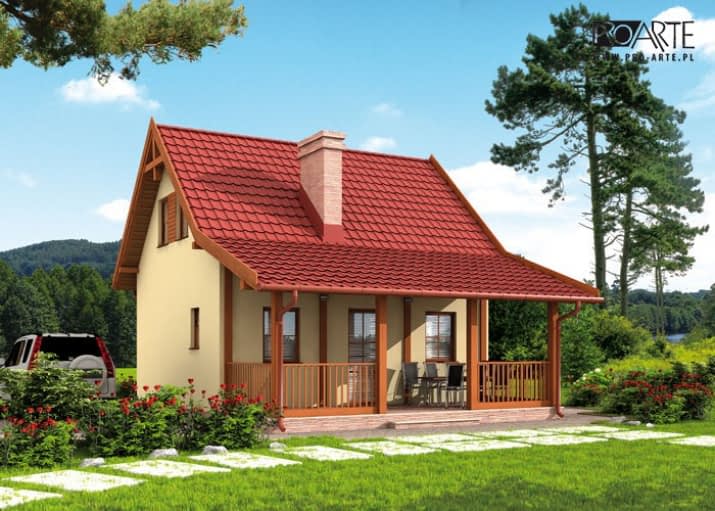 ORLEAN 4 szkielet drewniany dom letniskowy z poddaszem użytkowym - wizualizacja 2