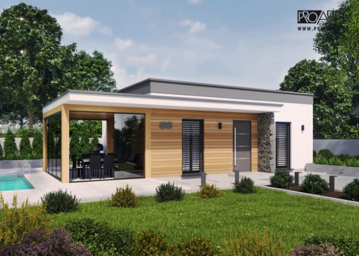 LENS 2 szkielet drewniany dom letniskowy - wizualizacja 2