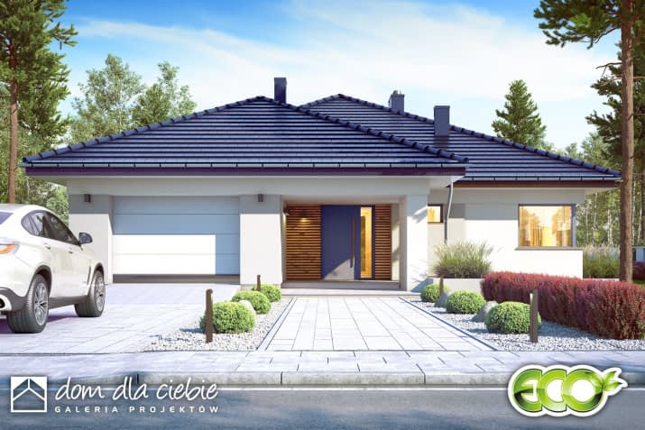 Klara V z garażem - wizualizacja 2